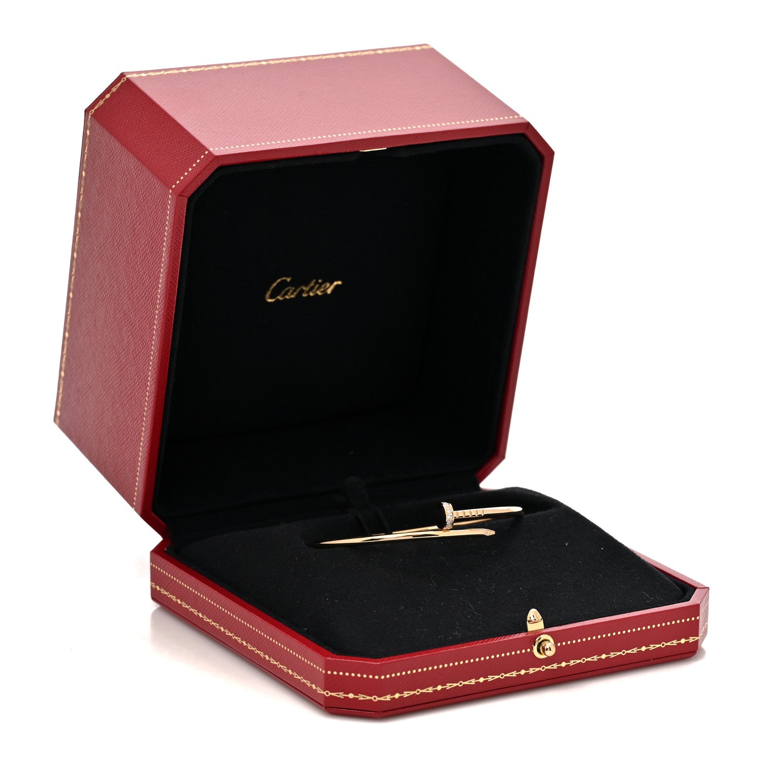 Cartier 18K Yellow Gold Diamond Small Juste Un Clou Bracelet 17 5 of 5