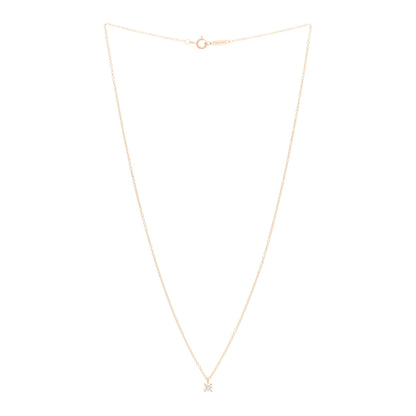 Tiffany 18K Rose Gold Diamond .17ct Solitaire Pendant Necklace 3 of 4