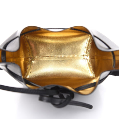 Mansur Gavriel Calfskin Mini Bucket Bag Black Gold 5 of 16
