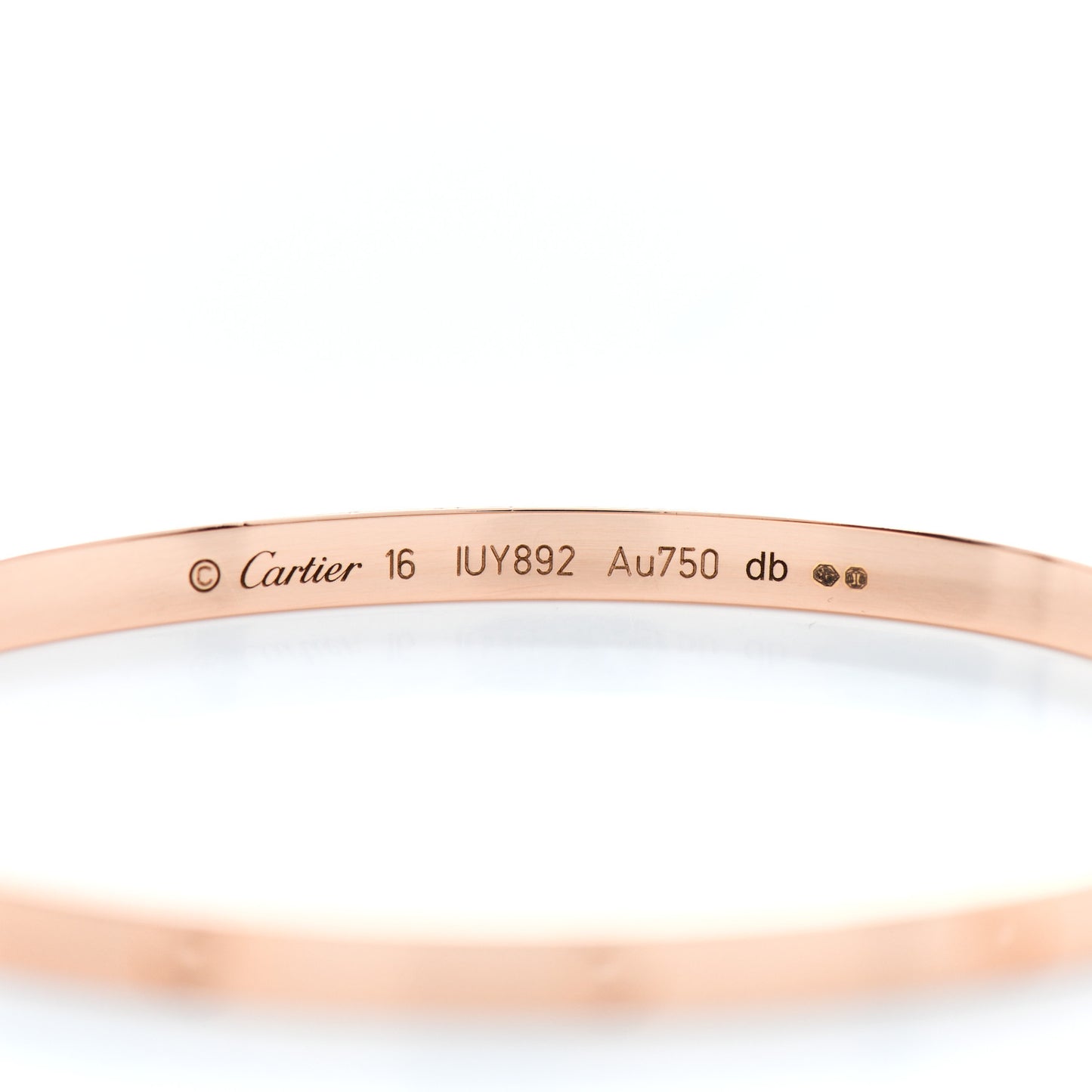18K Pink Gold Small LOVE Bracelet 16