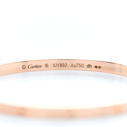 Cartier 18K Pink Gold Small LOVE Bracelet 16 3 of 4