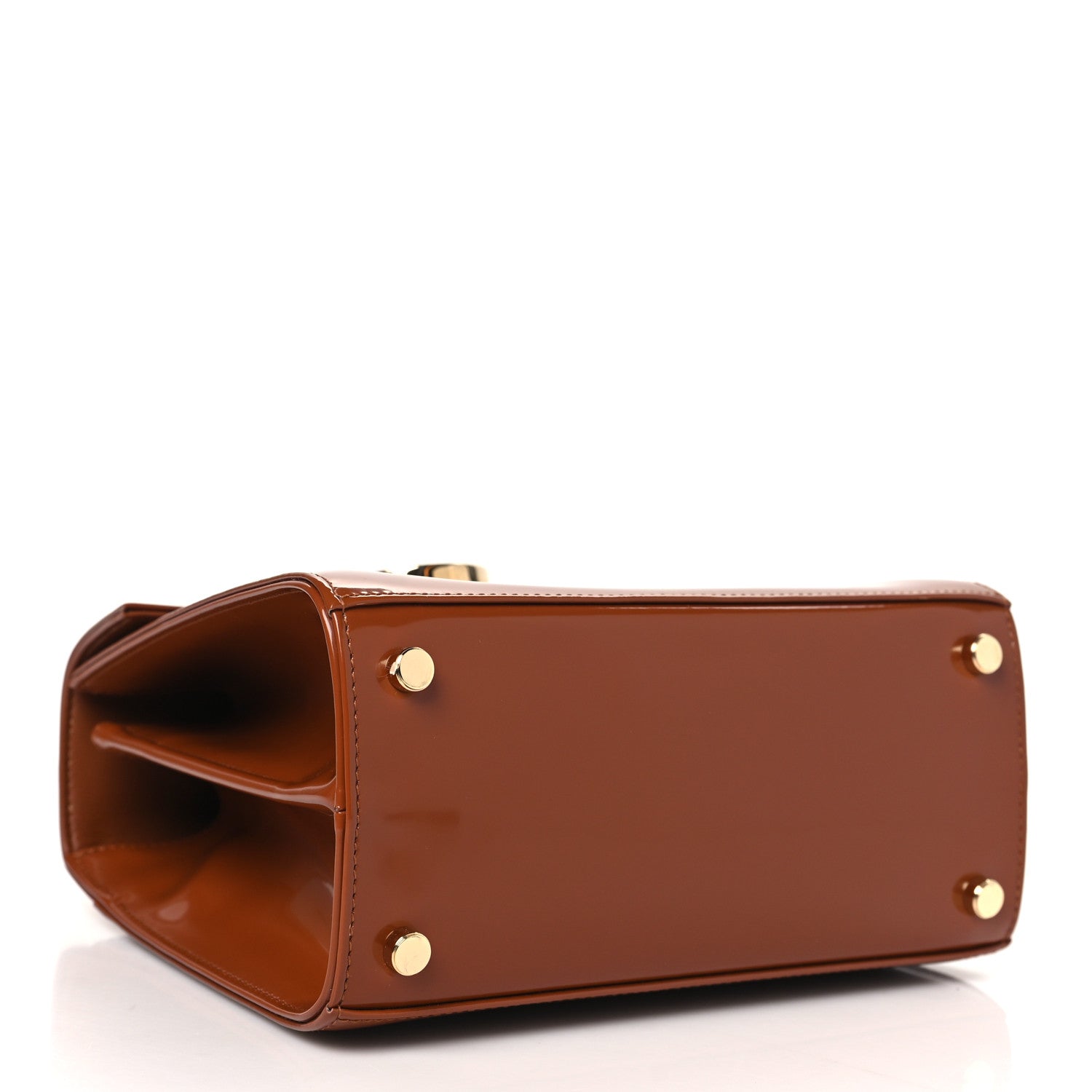 Salvatore Ferragamo Brushed Off Calfskin Small Iconic Top Handle Cuoio 4 of 10