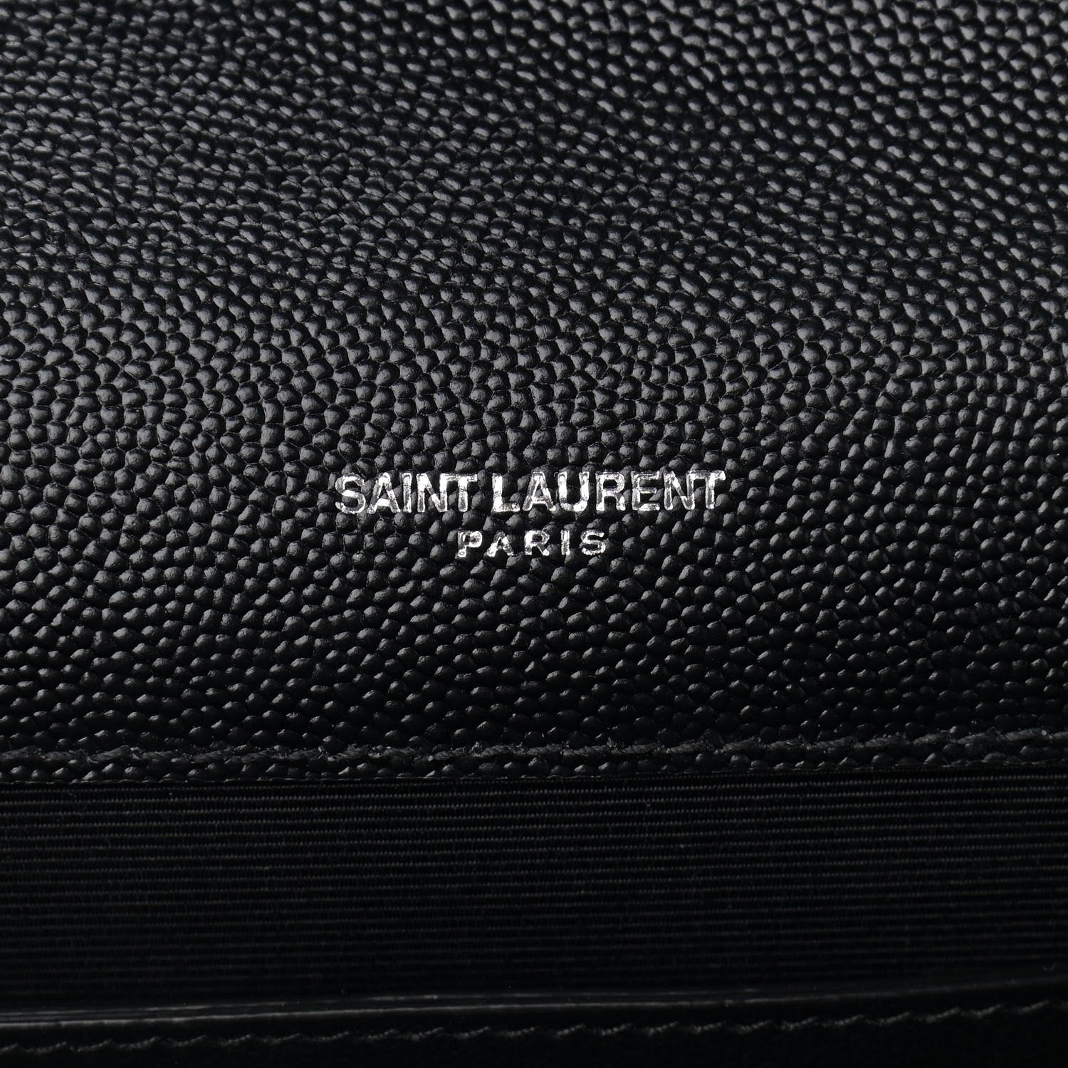 Saint Laurent Grain De Poudre Textured Mixed Matelasse Triquilt Medium Monogram Satchel Black 7 of 10