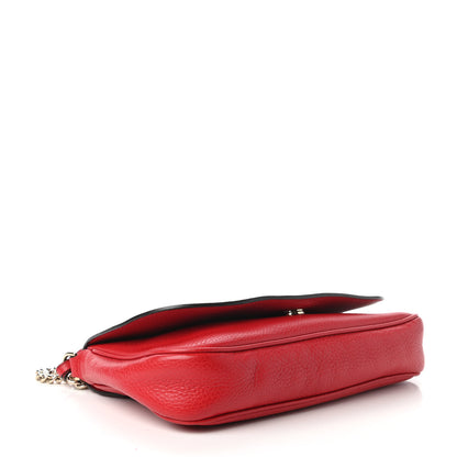 Gucci Pebbled Calfskin Medium Soho Flap Crossbody Tabasco Red 4 of 12
