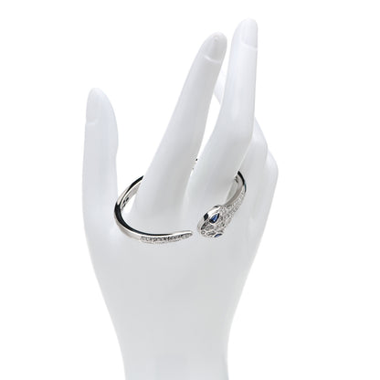 Bulgari 18K White Gold Diamond Blue Sapphire Serpent Bracelet S 3 of 10