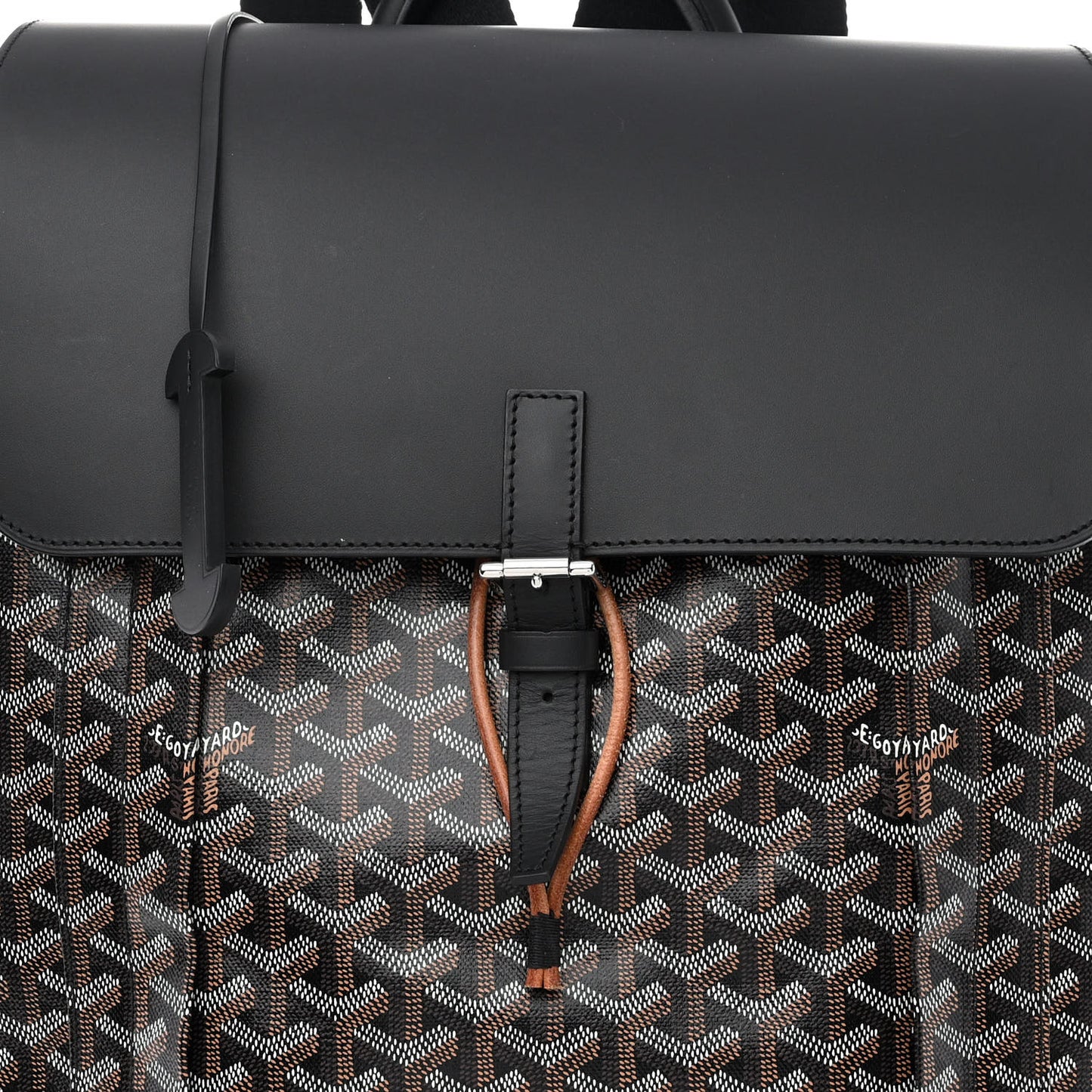 Goyardine Calfskin Alpin MM Backpack Black
