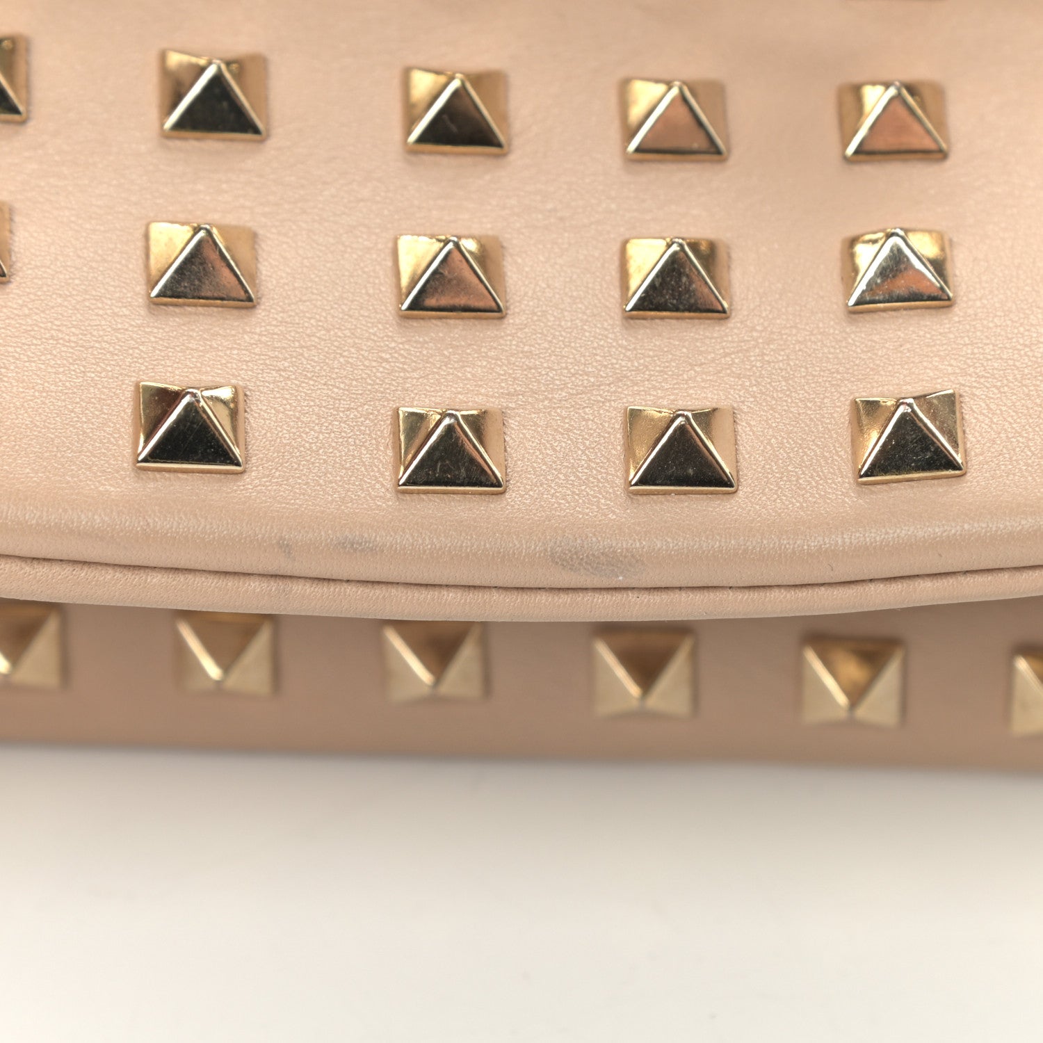 Valentino Garavani Vitello Medium Rockstud All Over Shoulder Bag Beige 11 of 12