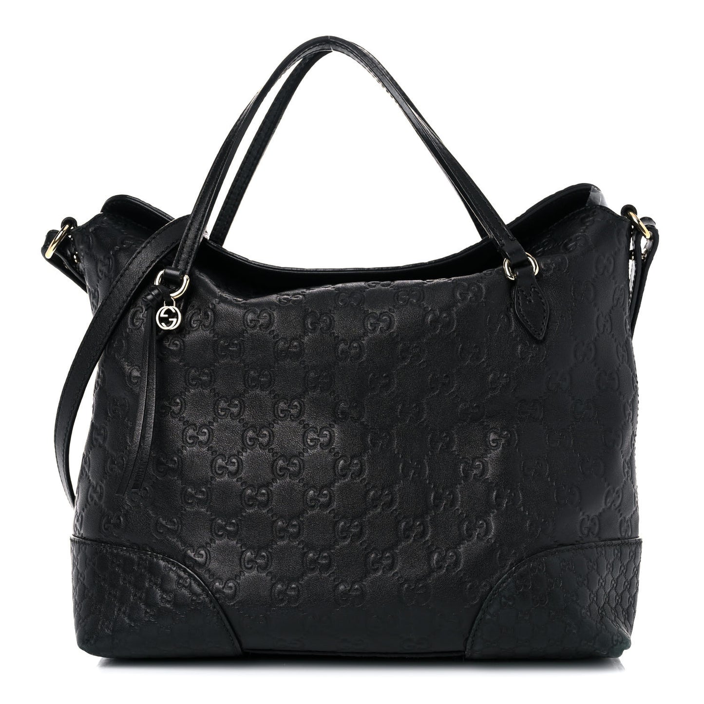 Guccissima Medium Bree Foldover Tote Black