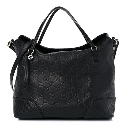 Gucci Guccissima Medium Bree Foldover Tote Black 1 of 26