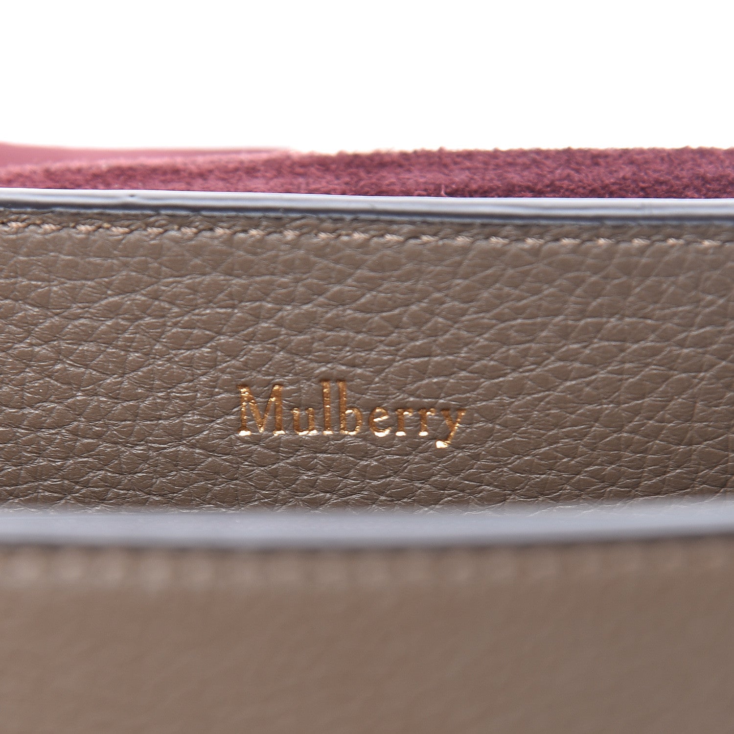 Mulberry Small Classic Grain Calfskin Mini Seaton Clay 6 of 11