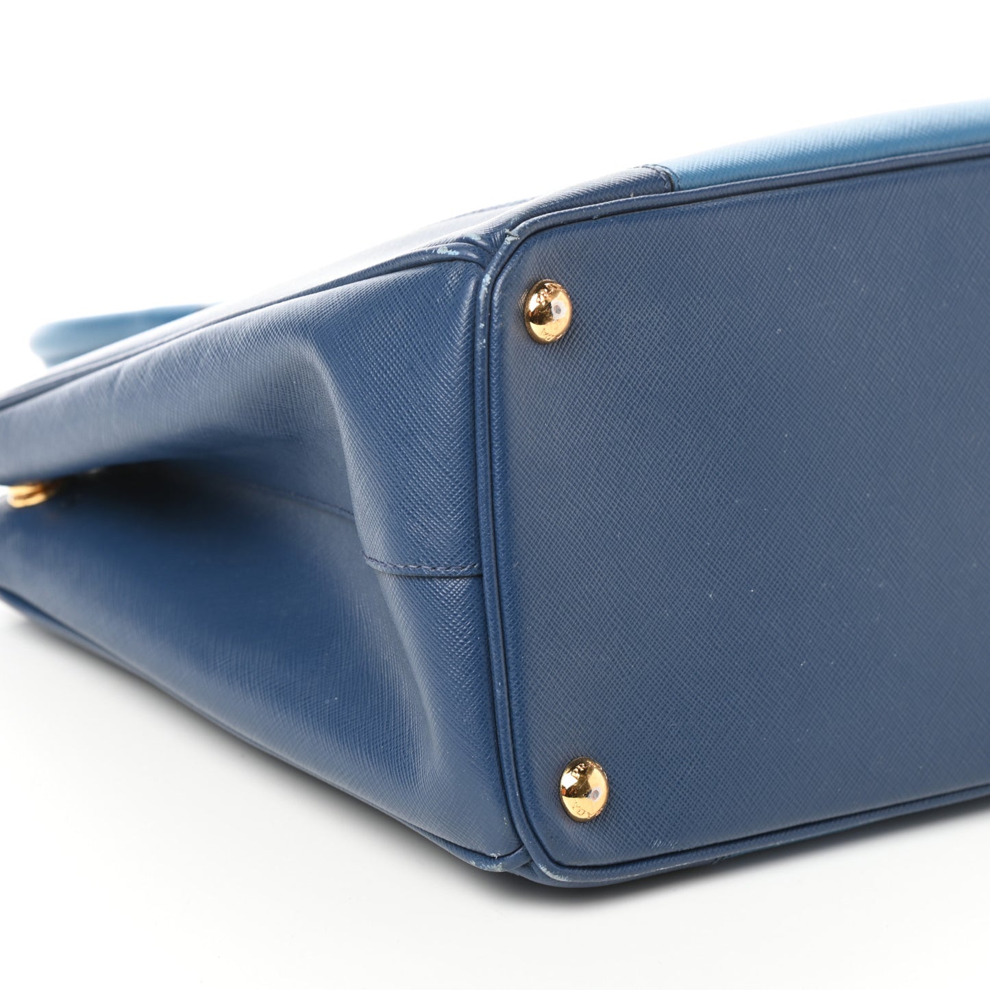 Saffiano Lux Colorblock Medium Galleria Double Zip Tote Bluette Cobalto