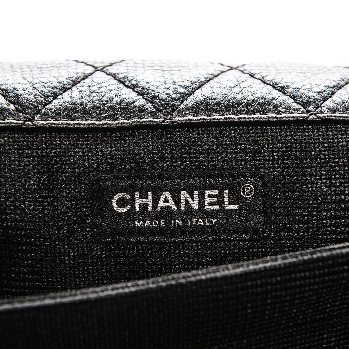Calfskin Quilted XXL Travel Flap Bag Black