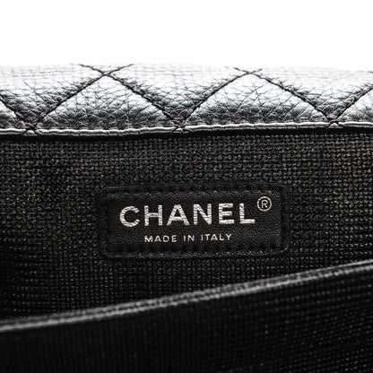 Chanel Calfskin Quilted XXL Travel Flap Bag Black 6 of 8