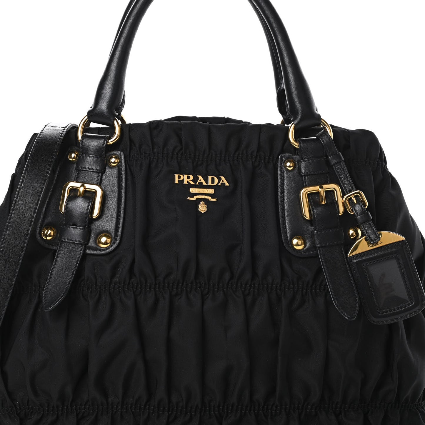 Tessuto Nylon Gaufre Tote Black