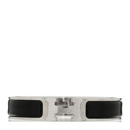 Hermes Enamel Narrow Clic Clac H Bracelet PM Black 1 of 5