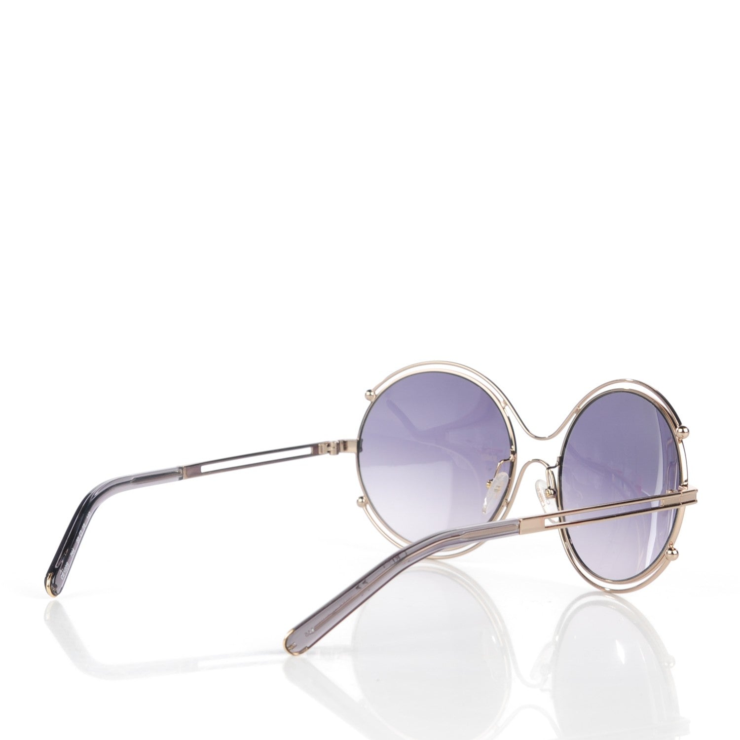 Chloe Isidora Oversized Round Sunglasses CE122S Silver 3 of 5