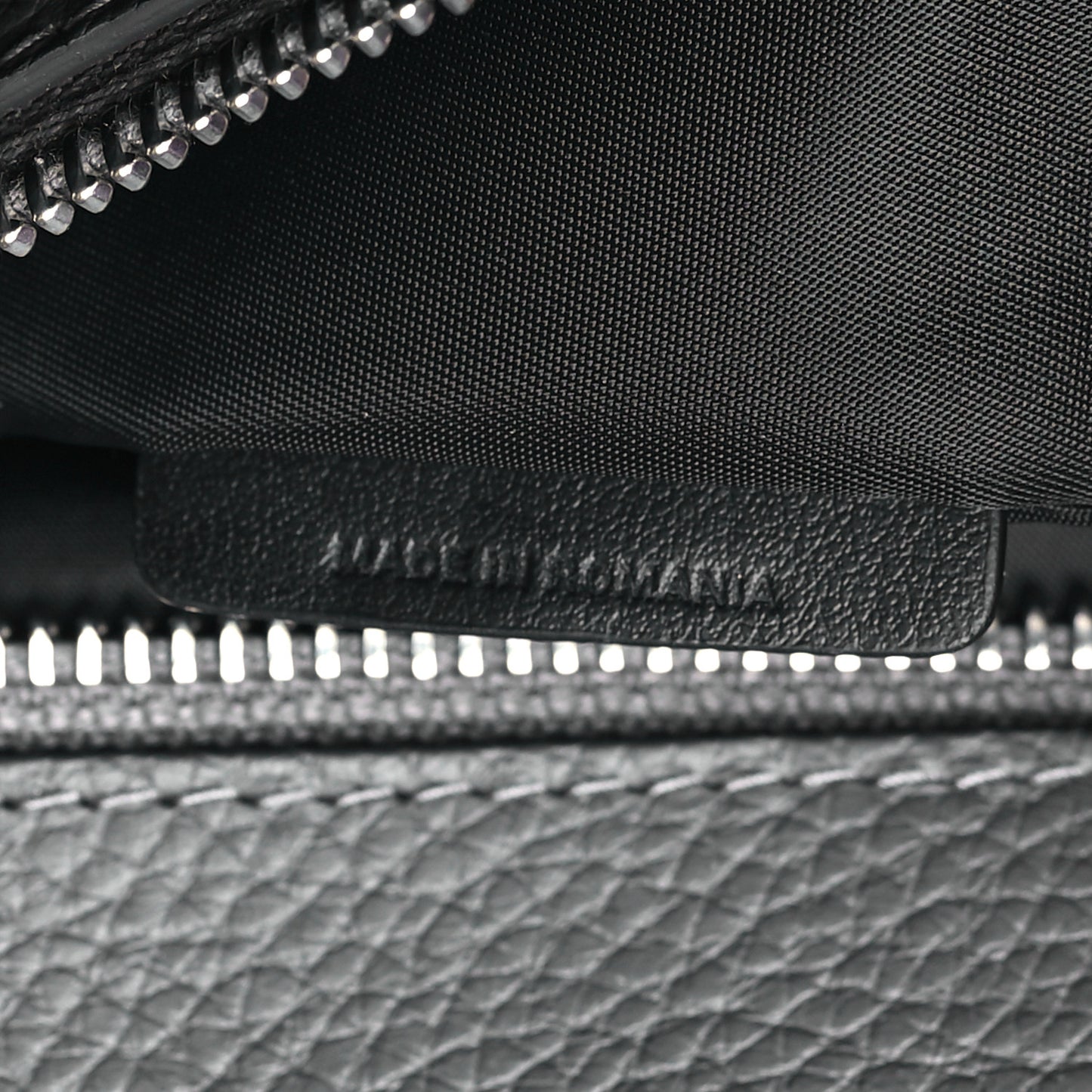 Calfskin Logo Messenger Charcoal Grey
