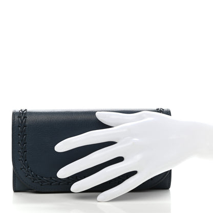 Chloe Calfskin Hudson Long Wallet Navy Blue 2 of 6