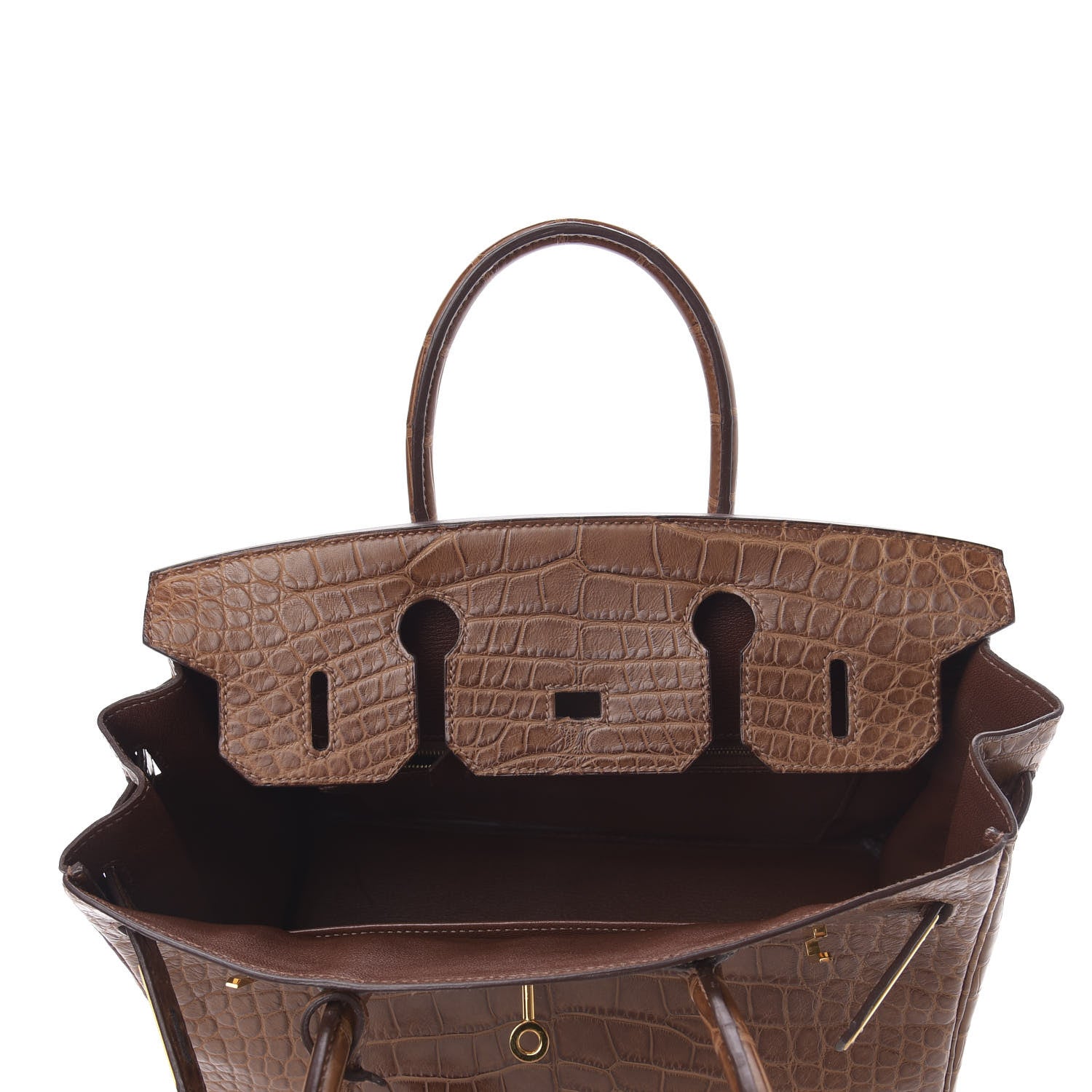 Hermes Matte Alligator Birkin 30 Alezan 28 of 29