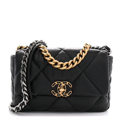 Chanel Lambskin Quilted Medium Chanel 19 Flap Black 1 of 11