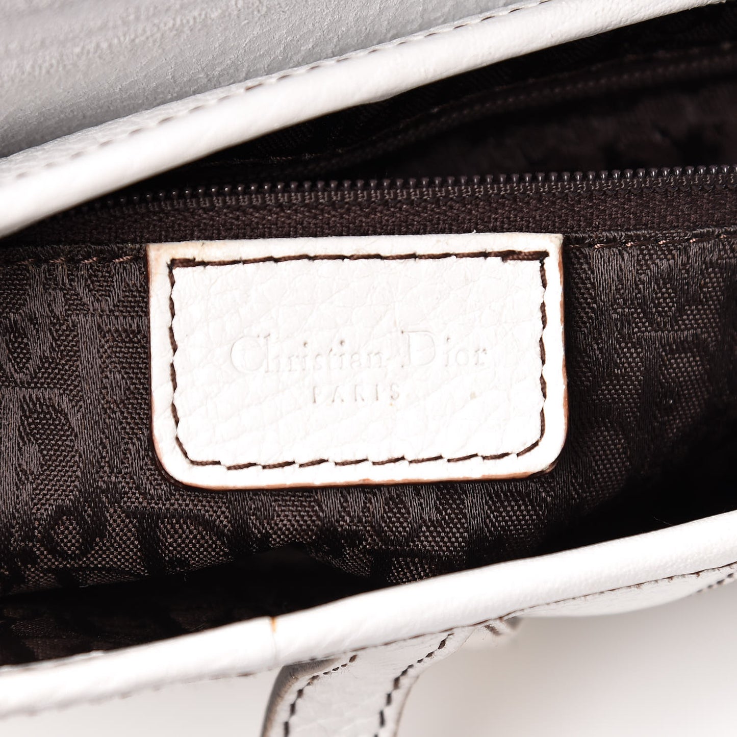Calfskin Saddle Bag White