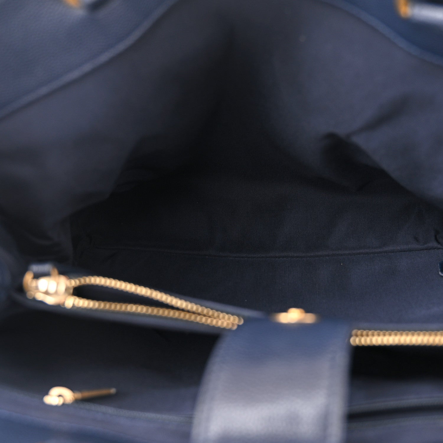 Chanel Lambskin Caviar Lovely Chains Shopping Tote Black Navy 5 of 11