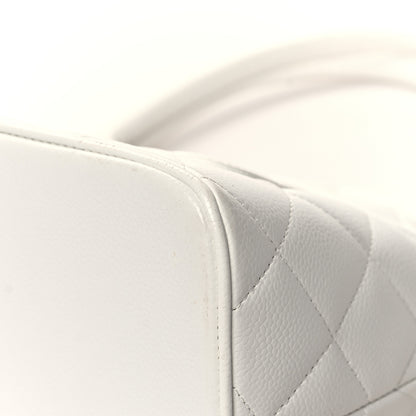 Chanel Caviar Quilted Medallion Tote White 12 of 16