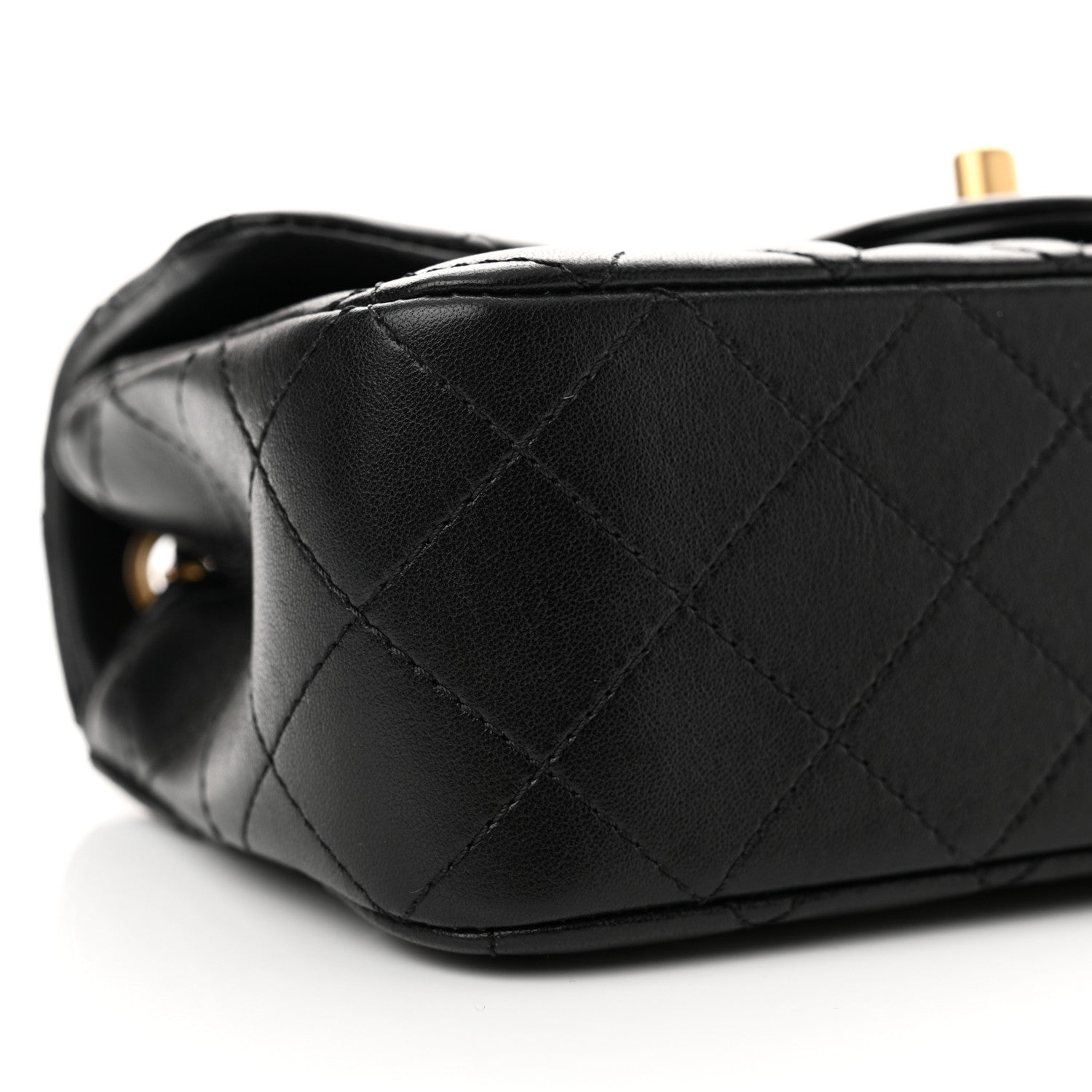 Chanel Lambskin Quilted Mini Rectangular Pearl Crush Flap Black 9 of 11