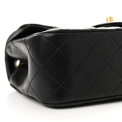 Chanel Lambskin Quilted Mini Rectangular Pearl Crush Flap Black 9 of 11