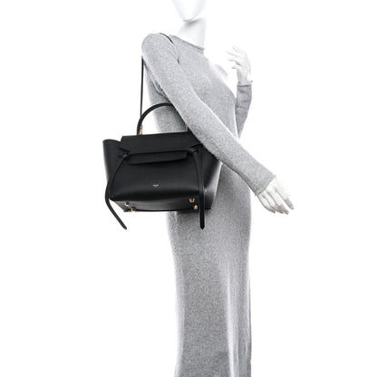 Celine Grained Calfskin Mini Belt Bag Black 2 of 11
