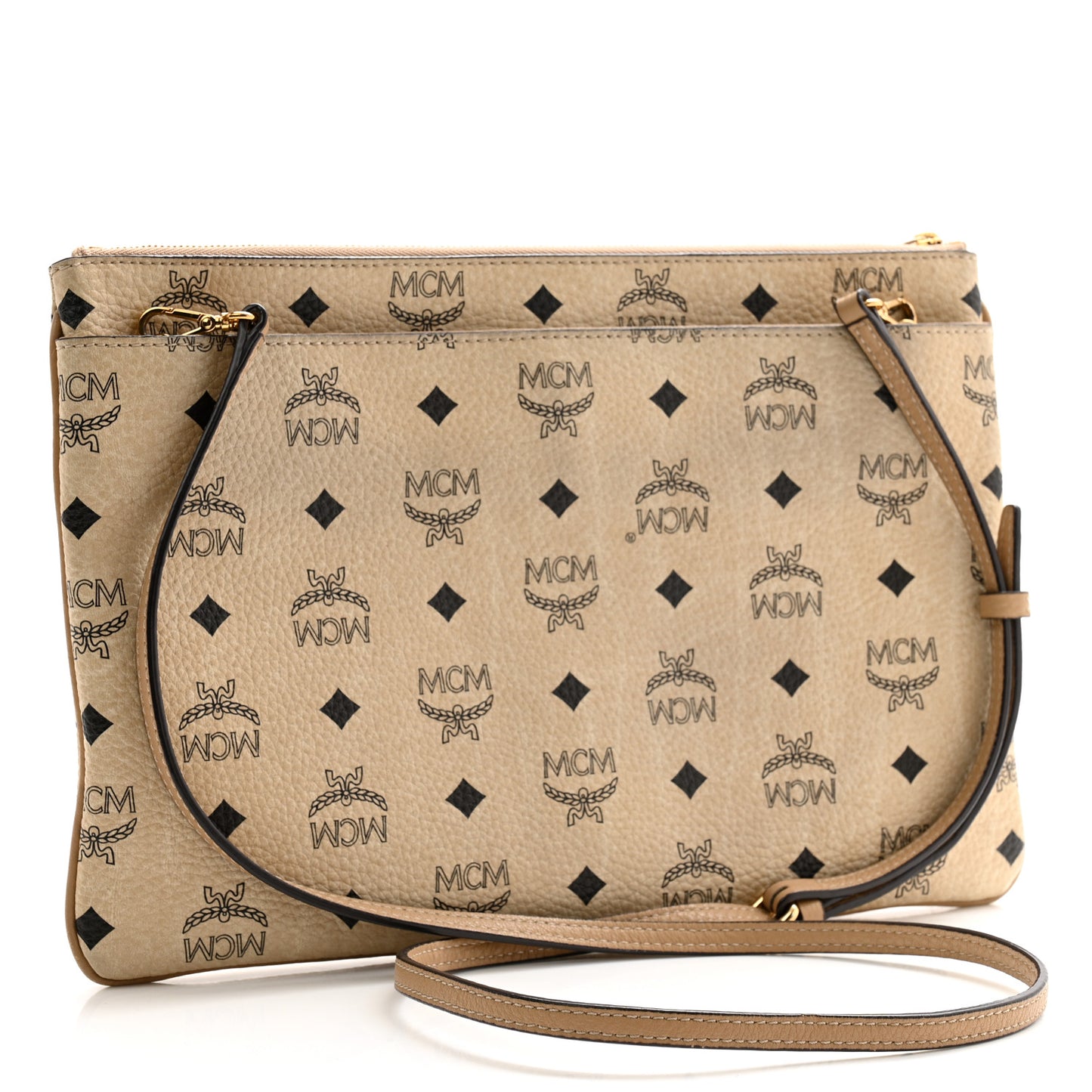 Visetos Crossbody Pouch Beige