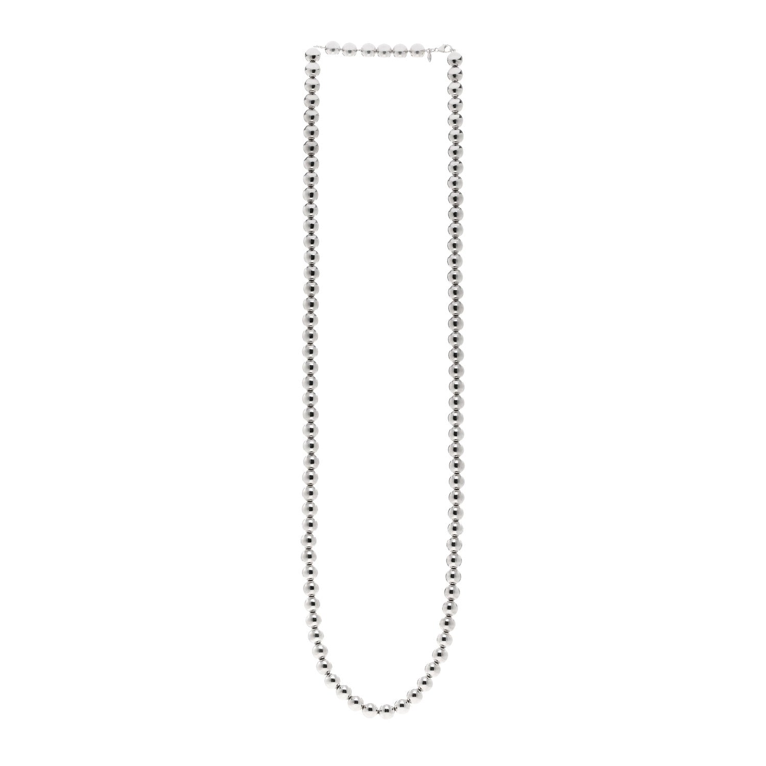Tiffany Sterling Silver 10mm Hardwear Ball Necklace 36" 3 of 4