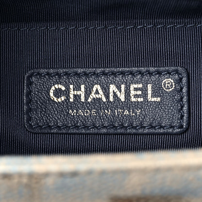 Chanel Painted Caviar Quilted Medium Boy In Cuba Flap Blue 5 of 8