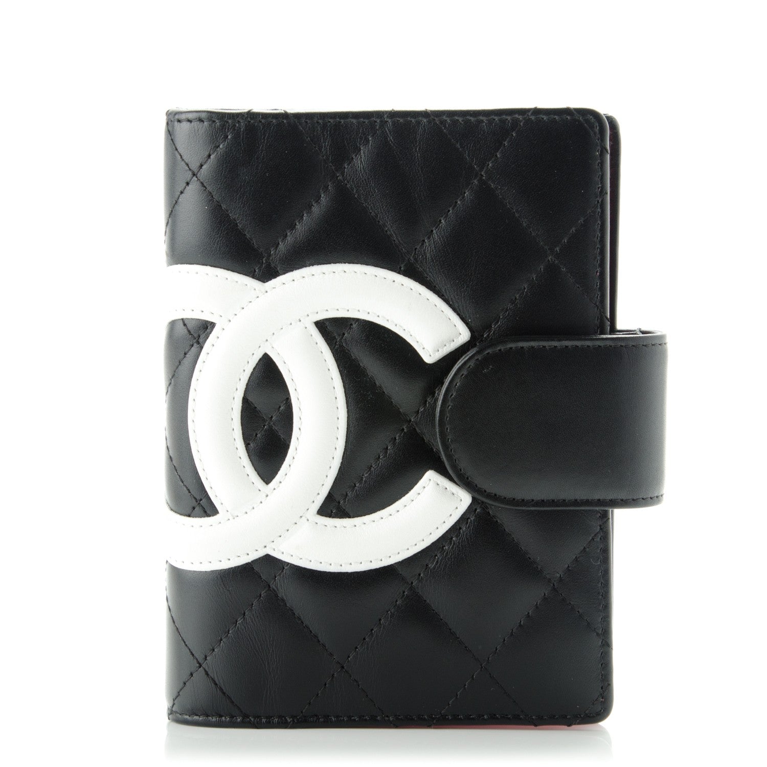 Chanel Calfskin Quilted Small Cambon Agenda Planner Black White 1 of 7
