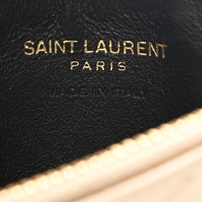 Saint Laurent Monogram Grain de Poudre 5 Fragments Zip Pouch Card Holder Dark Latte 6 of 7