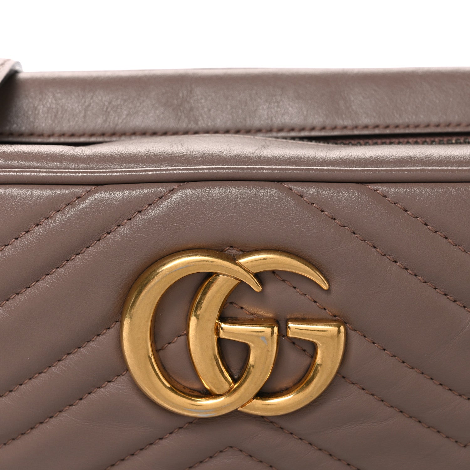 Gucci Calfskin Matelasse Small GG Marmont Chain Shoulder Bag Porcelain Rose 8 of 10