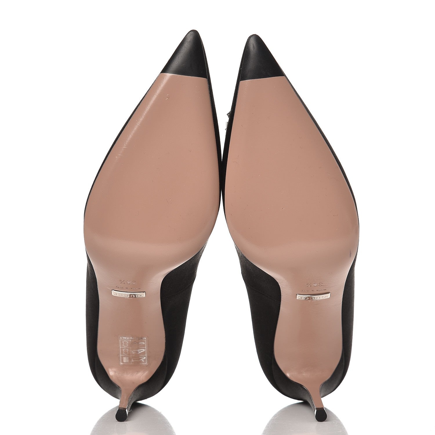 Gucci Satin Sparkling GG Pumps 38.5 Black 5 of 8