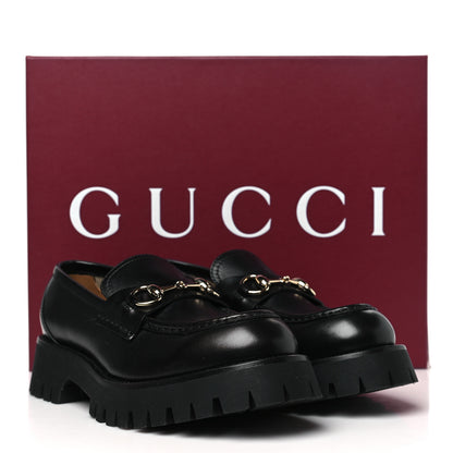 Gucci Real Betis Glamour Calfskin Horsebit Womens Mocassin Loafers 39 Black 10 of 10