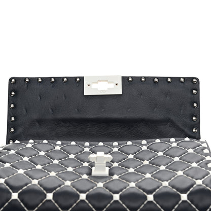 Valentino Garavani Lambskin Free Rockstud Spike Wallet On Chain Marine 9 of 12