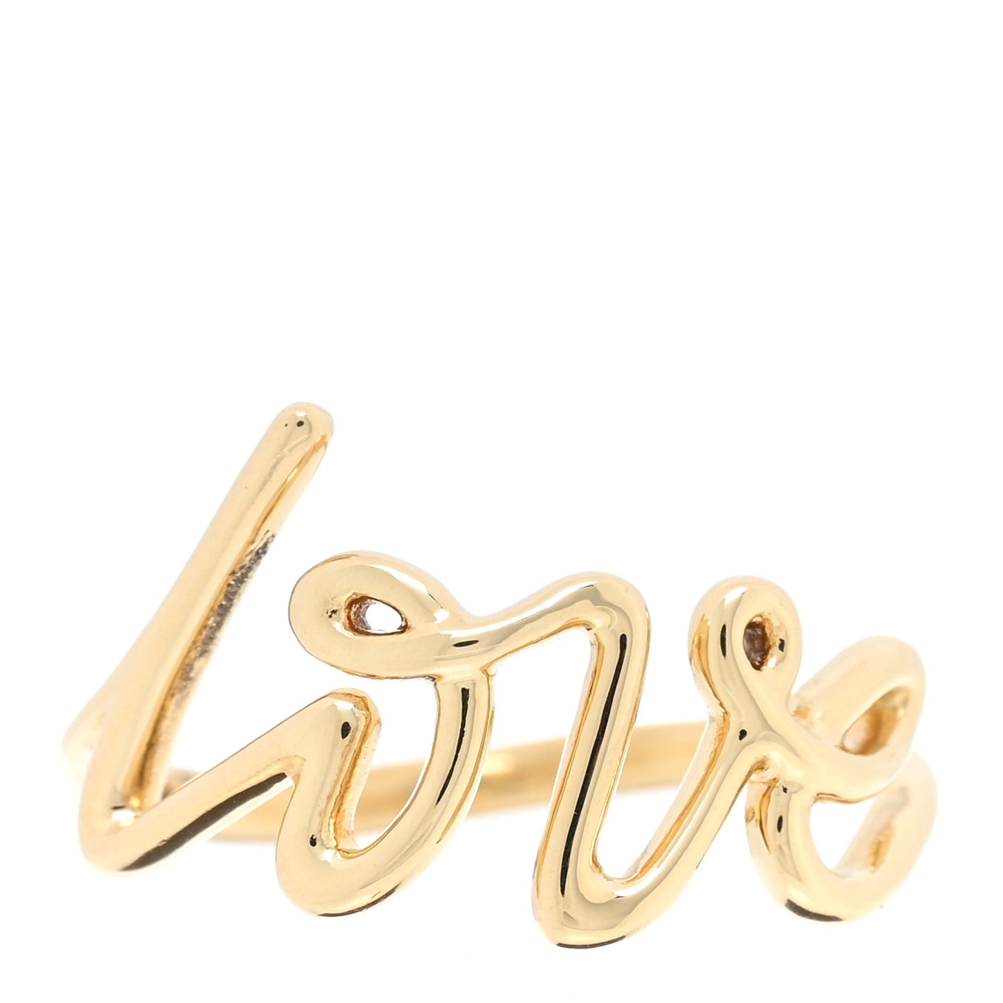 18K Yellow Gold Paloma's Graffiti Love Ring 49 5