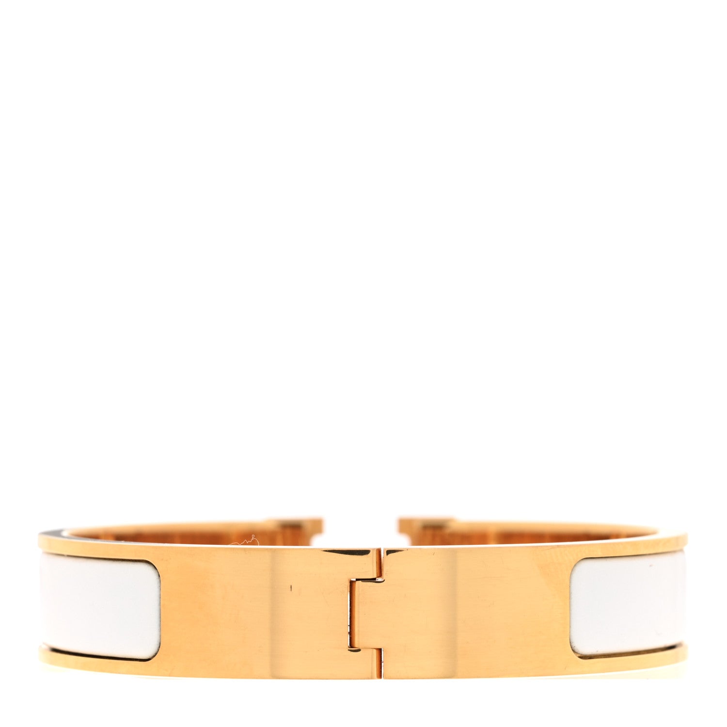 Hermes Enamel Narrow Clic Clac H Bracelet PM White 3 of 5