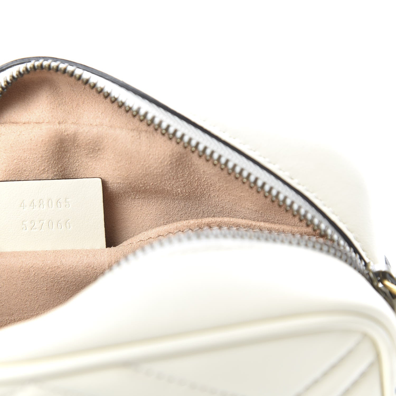 Gucci Calfskin Matelasse Mini GG Marmont Chain Shoulder Bag White 9 of 10