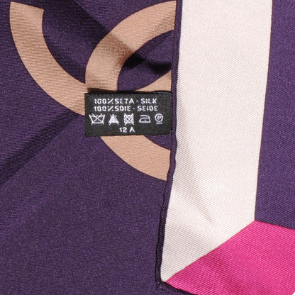 Chanel Silk CC Logo Scarf Multicolor 4 of 5