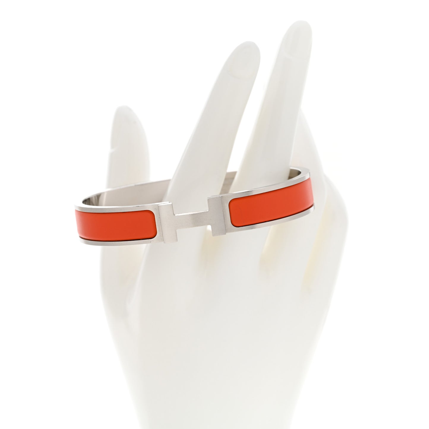 Matte Enamel Narrow Clic Clac HH Bracelet GM Orange