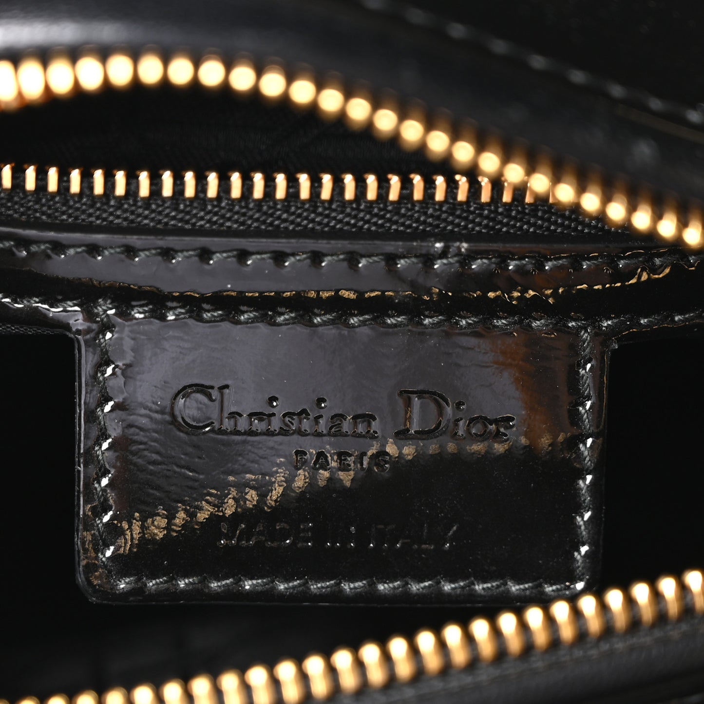 Patent Cannage Medium Lady Dior Black