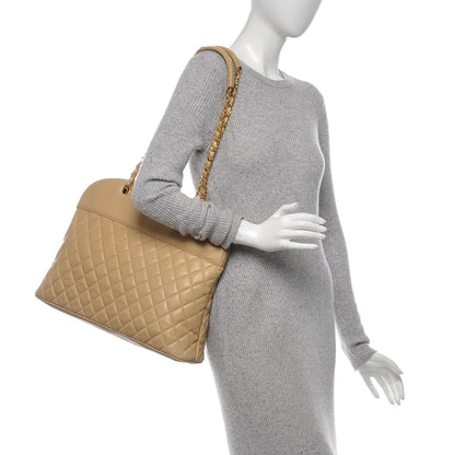 Chanel Lambskin Quilted Shoulder Bag Beige 2 of 11