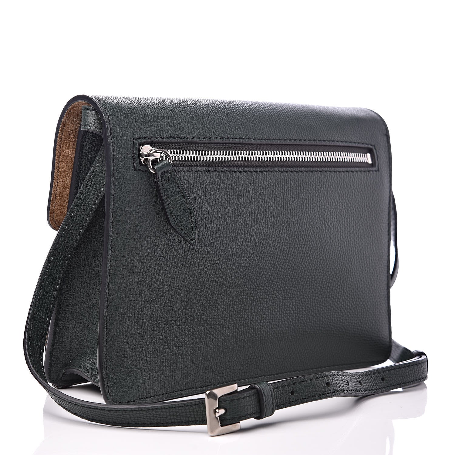 Burberry Derby Calfskin House Check Small Macken Crossbody Bag Dark Bottle Green 3 of 10