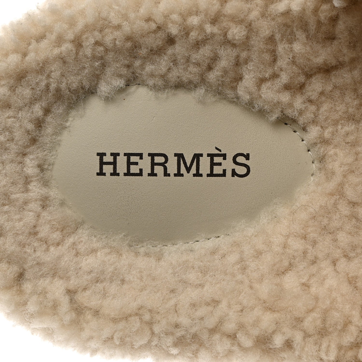 Hermes Woolskin Womens Chypre Sandals 38 Ecru 6 of 10