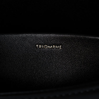 Celine Shiny Calfskin Triomphe Shoulder Bag Black 6 of 9