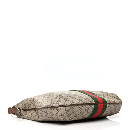 Gucci GG Supreme Monogram Web Ophidia Half Moon Hobo Brown 4 of 10
